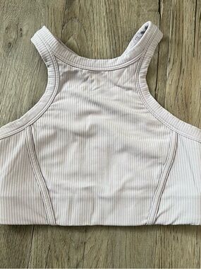 lululemon athletica Ribbed High-Neck Sports Bra in Light Lavender